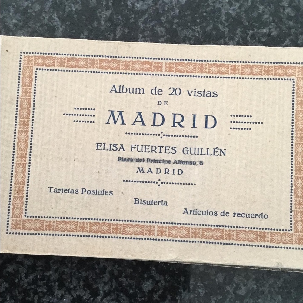 Vintage 1920s Photo Postcards Booklet-Spain